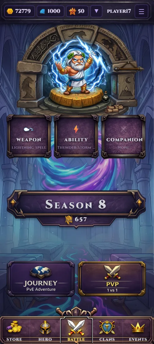 HeroBond screenshot — Main · Hero select